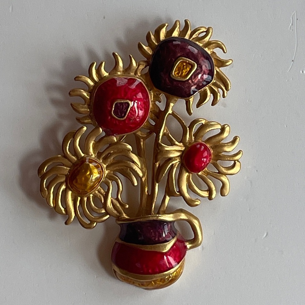 Vintage Yves Saint Laurent Avon Brooch by
Vincent Van Gogh’s Painting